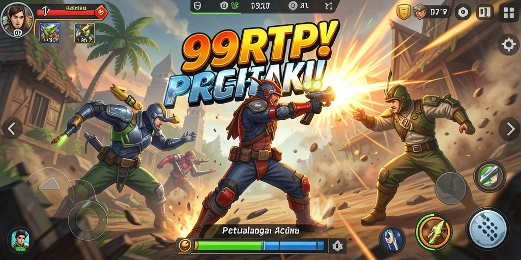 Tampilan gameplay Action yang mendebarkan di 99RTP