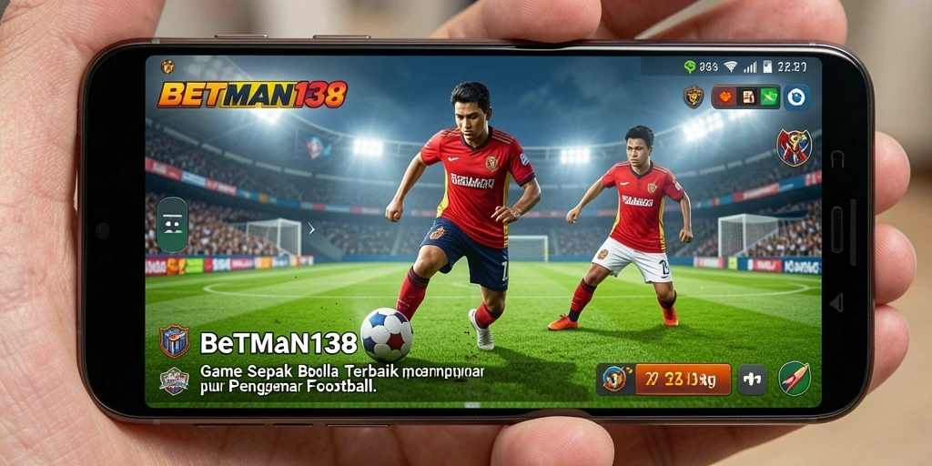 Tampilan gameplay BETMAN138 menghadirkan aksi seru sepak bola.