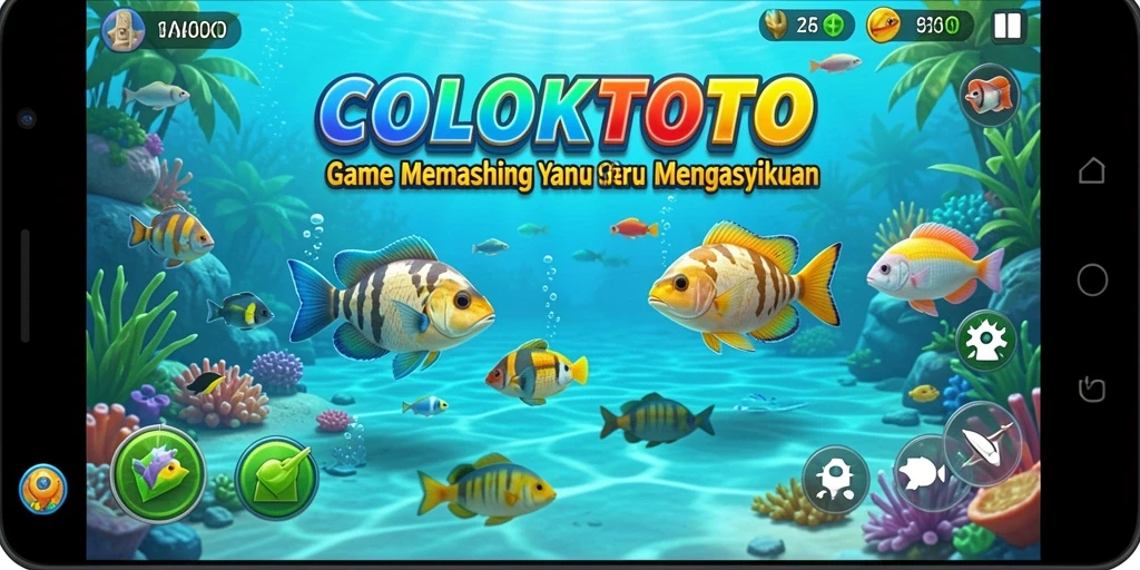 Screenshot gameplay COLOKTOTO menampilkan pengalaman memancing yang memukau.