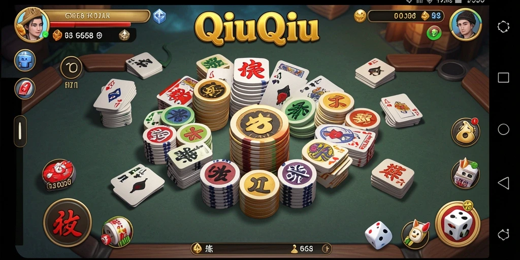 Tangkapan layar dari gameplay QiuQiu yang mendebarkan dalam G668.