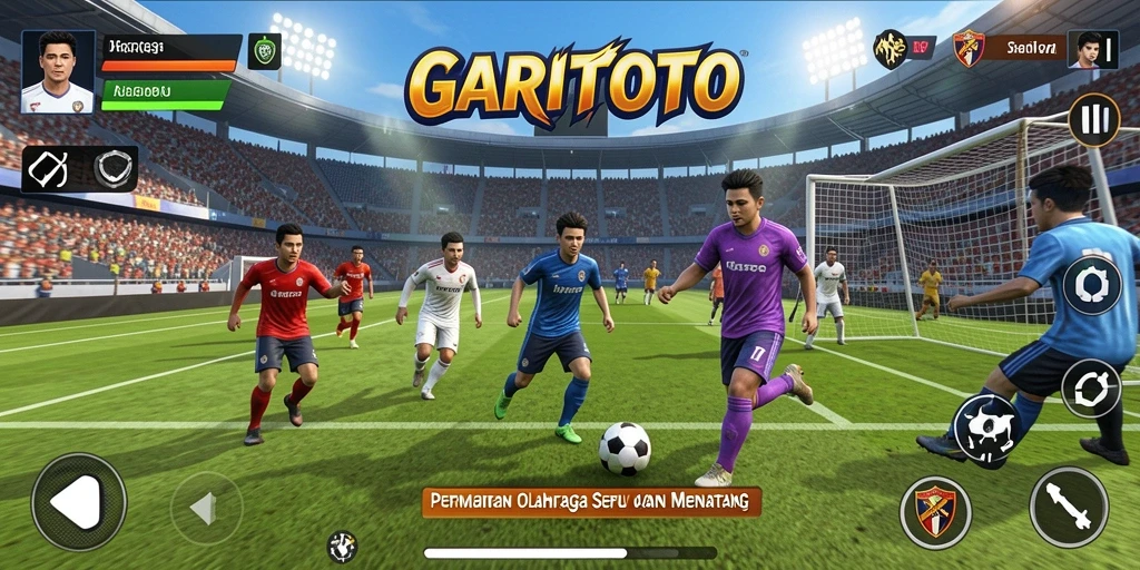 Tampilan utama gameplay GARITOTO dengan aksi seru olahraga.
