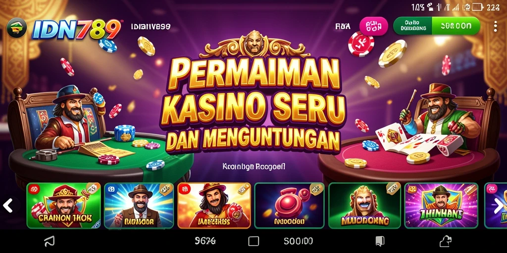 Tampilan menawan dari gameplay Kasino di IDN789.