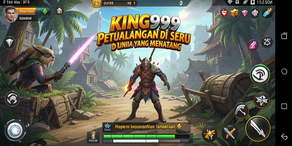 Screenshot utama KING999 menampilkan gameplay yang mendebarkan dan penuh aksi petualangan.
