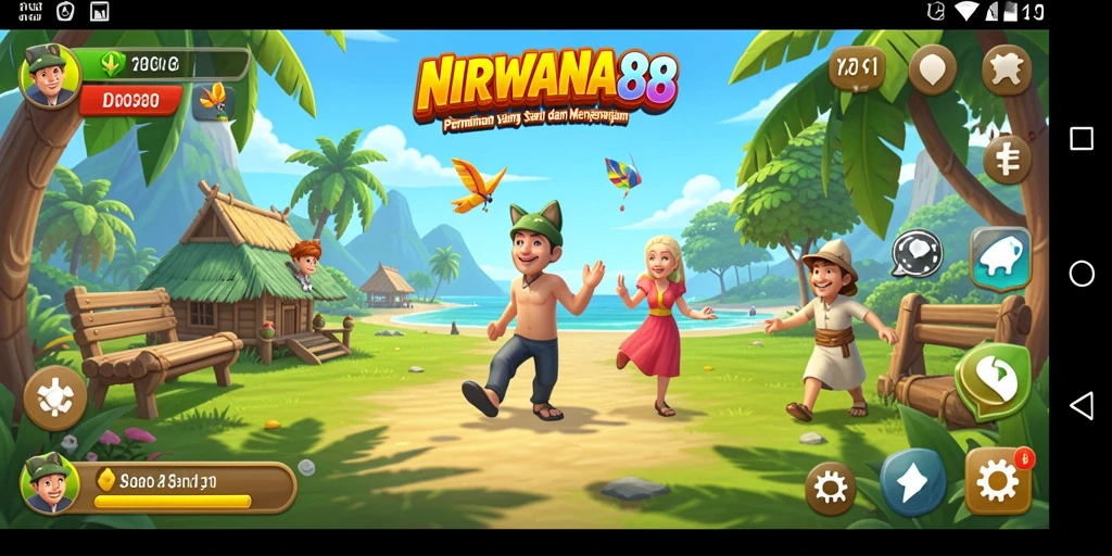 Screenshot gameplay NIRWANA88 yang penuh warna dan interaksi seru.