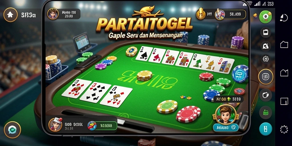 Screenshot gameplay PARTAITOGEL menampilkan suasana bermain Gaple yang seru.