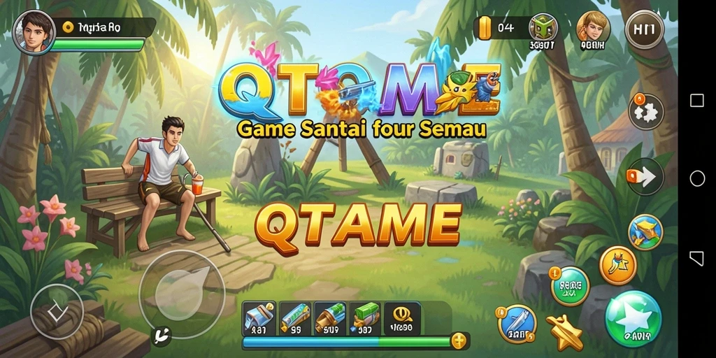 Tampilan menarik dari gameplay QTGAME yang menyenangkan.