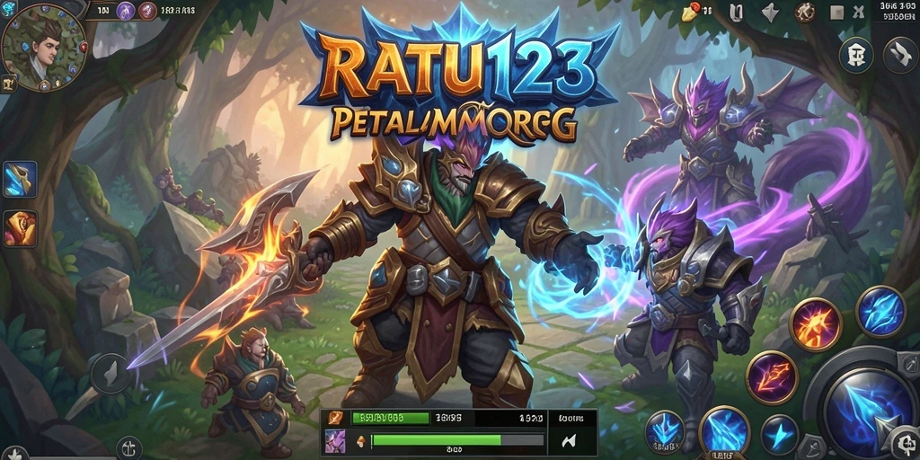 Screenshot utama RATU123 menampilkan aksi seru dalam permainan MMORPG.